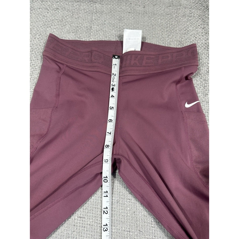 Nike Pro Leggings Womens Medium Mulberry Dri Fit Pockets 7/8 DN4691-533 - Picture 5 of 11